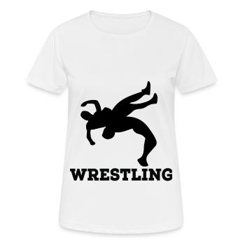wrestling - T-shirt respirant Femme - blanc - Devant - AI Model Female 172 dark (172cm)