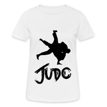 judo - T-shirt respirant Femme - blanc - Devant - AI Model Female 172 dark (172cm)