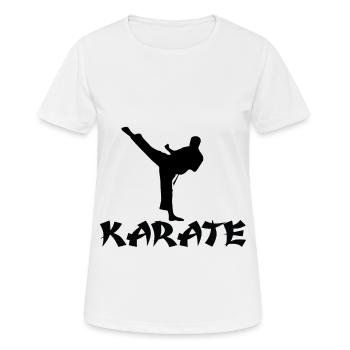 karate - Frauen T-Shirt atmungsaktiv - Weiß - Vorne - AI Model Female 172 dark (172cm)