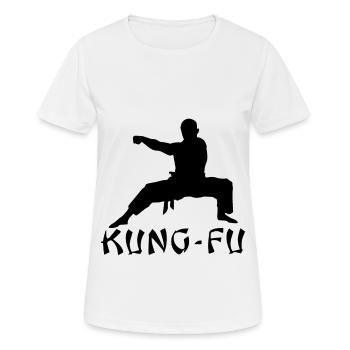 kung fu geschenkshirt - Frauen T-Shirt atmungsaktiv - Weiß - Vorne - AI Model Female 172 dark (172cm)