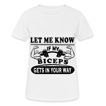 Cool gym Gym Idée cadeau - T-shirt respirant Femme - blanc - Devant - AI Model Female 172 dark (172cm)