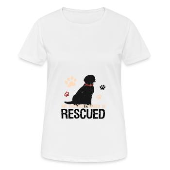 Dog dogs rescue shelter love gift - Women's Breathable T-Shirt - white - Front - AI Model Female 172 dark (172cm)