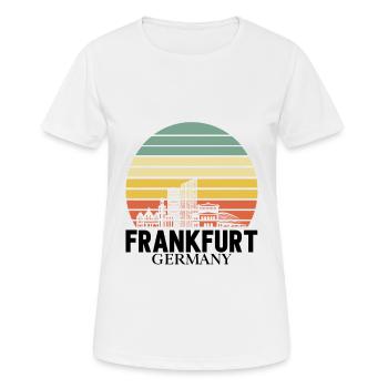 Frankfurt Hessen Frankfurter - Frauen T-Shirt atmungsaktiv - Weiß - Vorne - AI Model Female 172 dark (172cm)