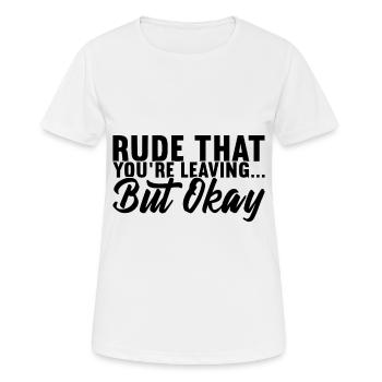 Cadeau d’adieu collègues Changement d’emploi - T-shirt respirant Femme - blanc - Devant - AI Model Female 172 dark (172cm)