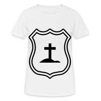 Armoiries croisées - T-shirt respirant Femme - blanc - Devant - AI Model Female 172 dark (172cm)