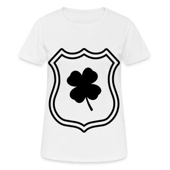 Armoiries du trèfle - T-shirt respirant Femme - blanc - Devant - AI Model Female 172 dark (172cm)