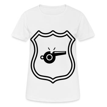 Whistle Pipe Armoiries - T-shirt respirant Femme - blanc - Devant - AI Model Female 172 dark (172cm)