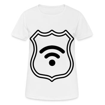 Armoiries Internet Wi-Fi - T-shirt respirant Femme - blanc - Devant - AI Model Female 172 dark (172cm)