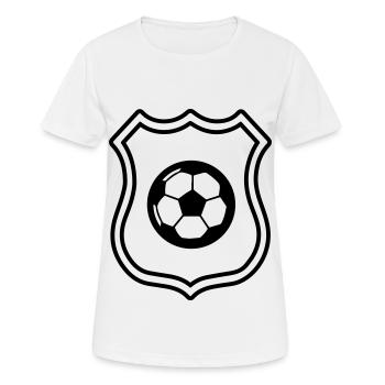 Football crest - Women's Breathable T-Shirt - white - Front - AI Model Female 172 dark (172cm)