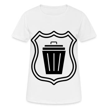 Armoiries de la poubelle - T-shirt respirant Femme - blanc - Devant - AI Model Female 172 dark (172cm)