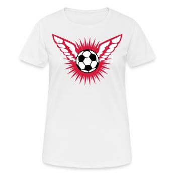FOOTBALL inspires - Women's Breathable T-Shirt - white - Front - AI Model Female 172 dark (172cm)