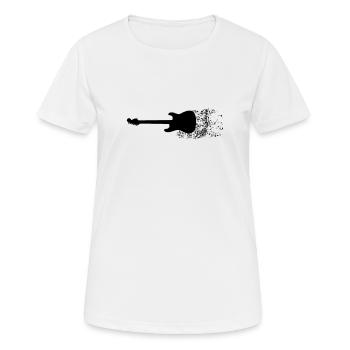 Guitare - guitare - T-shirt respirant Femme - blanc - Devant - AI Model Female 172 dark (172cm)