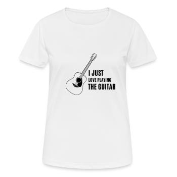 Guitare - guitare - T-shirt respirant Femme - blanc - Devant - AI Model Female 172 dark (172cm)