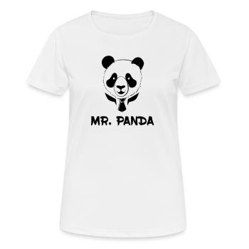 Panda - Mr. Panda - Frauen T-Shirt atmungsaktiv - Weiß - Vorne - AI Model Female 172 dark (172cm)