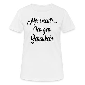 mir reichts ich geh schaukeln lustiges Spielplatz - Frauen T-Shirt atmungsaktiv - Weiß - Vorne - AI Model Female 172 dark (172cm)