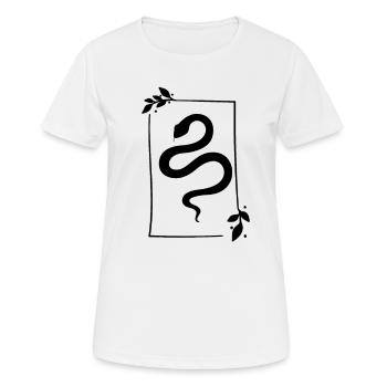 Schlange - Snake - Frauen T-Shirt atmungsaktiv - Weiß - Vorne - AI Model Female 172 dark (172cm)