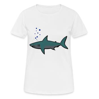 Shark, shark, - Women's Breathable T-Shirt - white - Front - AI Model Female 172 dark (172cm)