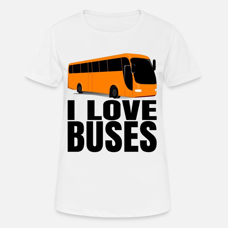 Bus bus driver birthday gift idea men - Women's Breathable T-Shirt - white