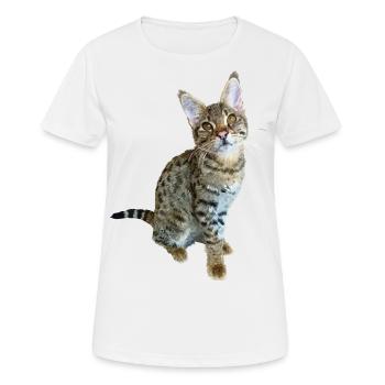 Tabby - Women's Breathable T-Shirt - white - Front - AI Model Female 172 dark (172cm)