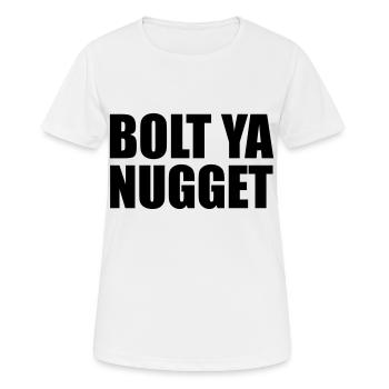 Bolt Ya Nugget - T-shirt respirant Femme - blanc - Devant - AI Model Female 172 dark (172cm)