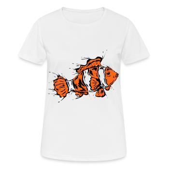 Clownfisch - Frauen T-Shirt atmungsaktiv - Weiß - Vorne - AI Model Female 172 dark (172cm)