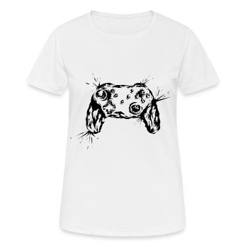 Gaming Controller - Frauen T-Shirt atmungsaktiv - Weiß - Vorne - AI Model Female 172 dark (172cm)