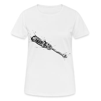 Craftsman screwdriver - Women's Breathable T-Shirt - white - Front - AI Model Female 172 dark (172cm)