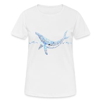 Waltropfen Aquarell - Frauen T-Shirt atmungsaktiv - Weiß - Vorne - AI Model Female 172 dark (172cm)