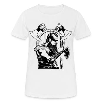 flokiaxt - Frauen T-Shirt atmungsaktiv - Weiß - Vorne - AI Model Female 172 dark (172cm)