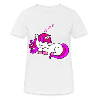 Jolie idée de cadeau pour enfants Licorne qui dort - T-shirt respirant Femme - blanc - Devant - AI Model Female 172 dark (172cm)