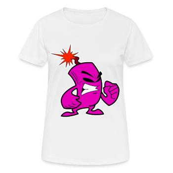 Feux d'artifice de soufflage cool Böller Saint-Sylvestre - T-shirt respirant Femme - blanc - Devant - AI Model Female 172 dark (172cm)