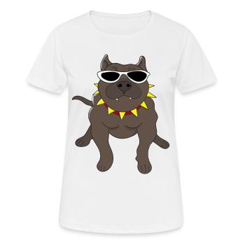 Kampfhund der Hund Geschenkidee Weihnachtsgeschenk - Frauen T-Shirt atmungsaktiv - Weiß - Vorne - AI Model Female 172 dark (172cm)