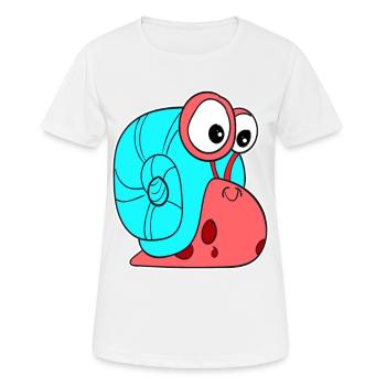 Petite escargot enfants idée cadeau mignon mignon - T-shirt respirant Femme - blanc - Devant - AI Model Female 172 dark (172cm)
