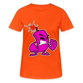 Cool banger Feuerwerlk firecracker New Year's Eve - Women's Breathable T-Shirt - neon orange - Front - AI Model Female 172 dark (172cm)