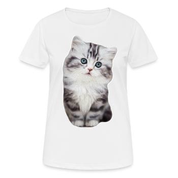 Cute kitty kitty velvet paw cat - Women's Breathable T-Shirt - white - Front - AI Model Female 172 dark (172cm)