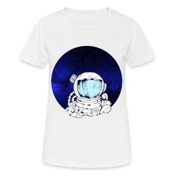Cadeau enfant astronaute dans l'espace - T-shirt respirant Femme - blanc - Devant - AI Model Female 172 dark (172cm)