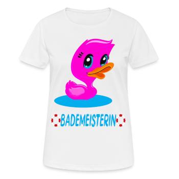Bademeisterin Quietscheente - Frauen T-Shirt atmungsaktiv - Weiß - Vorne - AI Model Female 172 dark (172cm)