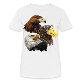Oiseaux de proie - T-shirt respirant Femme - blanc - Devant - AI Model Female 172 dark (172cm)
