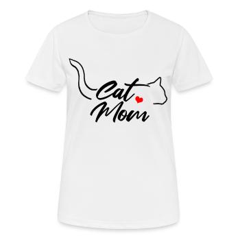The mother cat kitty cat - Women's Breathable T-Shirt - white - Front - AI Model Female 172 dark (172cm)