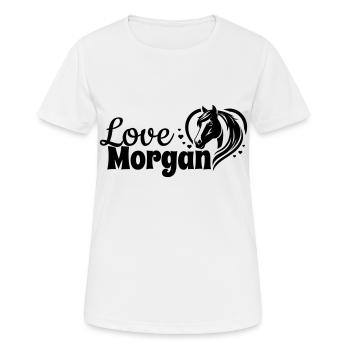 Morgan Love Heart Horse Head - Women's Breathable T-Shirt - white - Front - AI Model Female 172 dark (172cm)