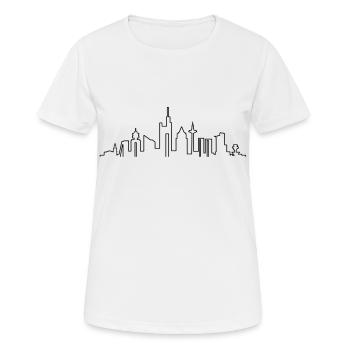 Skyline - Frankfurt am Main - Frauen T-Shirt atmungsaktiv - Weiß - Vorne - AI Model Female 172 dark (172cm)