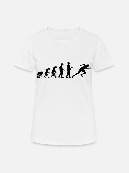 théorie de l'évolution Athlétisme Sprint - T-shirt respirant Femme - blanc