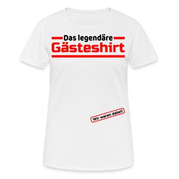 Das legendäre Gästeshirt - Gästeliste Gästebuch - Frauen T-Shirt atmungsaktiv - Weiß - Vorne - AI Model Female 172 dark (172cm)