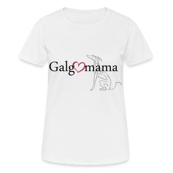 Galgomama - Frauen T-Shirt atmungsaktiv - Weiß - Vorne - AI Model Female 172 dark (172cm)
