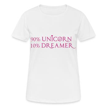 Unicorn - Frauen T-Shirt atmungsaktiv - Weiß - Vorne - AI Model Female 172 dark (172cm)