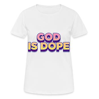 God Religion - Women's Breathable T-Shirt - white - Front - AI Model Female 172 dark (172cm)