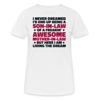 Son In Law Of A Freakin' Awesome Mother In Law - Women's Breathable T-Shirt - white - Front - AI Model Female 172 dark (172cm)