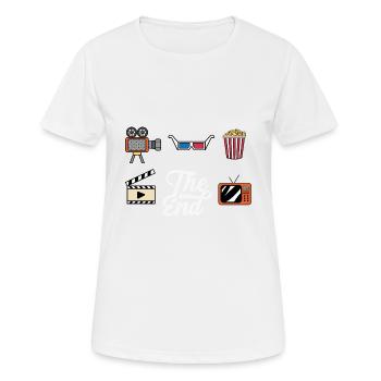 Kino-Vintage. Filmkritik Gift - Frauen T-Shirt atmungsaktiv - Weiß - Vorne - AI Model Female 172 dark (172cm)