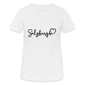 Battement de cœur de Salzbourg - T-shirt respirant Femme - blanc - Devant - AI Model Female 172 dark (172cm)