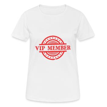 Vip Mitglied - Frauen T-Shirt atmungsaktiv - Weiß - Vorne - AI Model Female 172 dark (172cm)